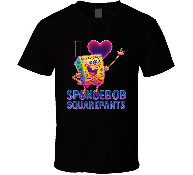 I Heart Love Spongebob Squarepants Nickelodeon Character Fan T Shirt