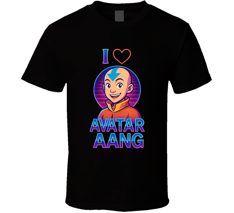 I Heart Love Avatar Aang Nickelodeon Character Fan T Shirt