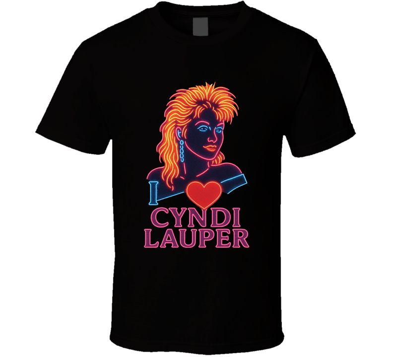 I Heart Love Cyndi Lauper Music Fan T Shirt