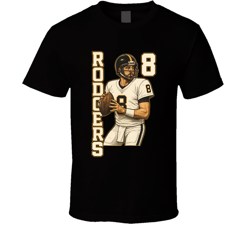 Aaron Rodgers Retro Look Sports Fan T Shirt