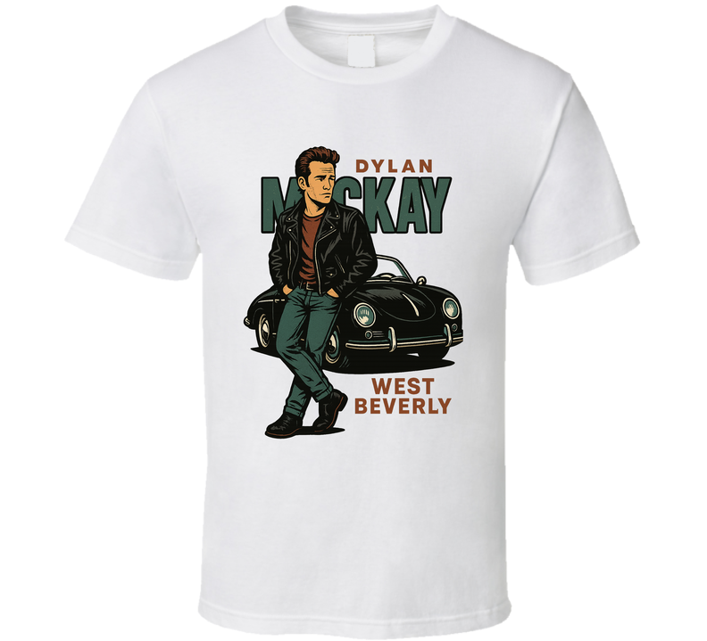 Dylan Mckay Beverly Hills 90210 Caricature Retro Look Fan T Shirt Dylan Mckay Beverly Hills 90210 Caricature Retro Look Fan T Shirt