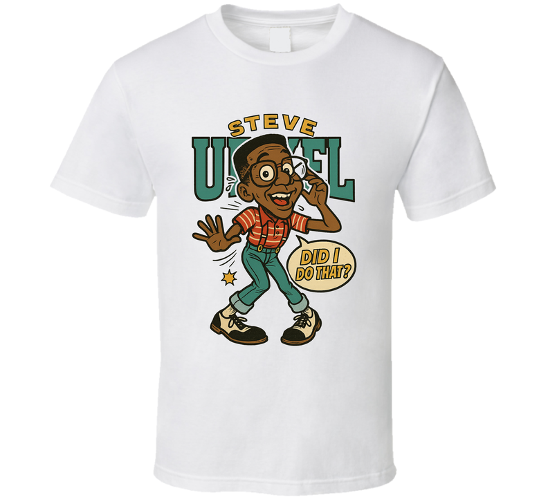 Steve Urkel Did I Do That Family Matters Caricature Retro Look Fan T Shirt Steve Urkel Did I Do That Family Matters Caricature Retro Look Fan T Shirt