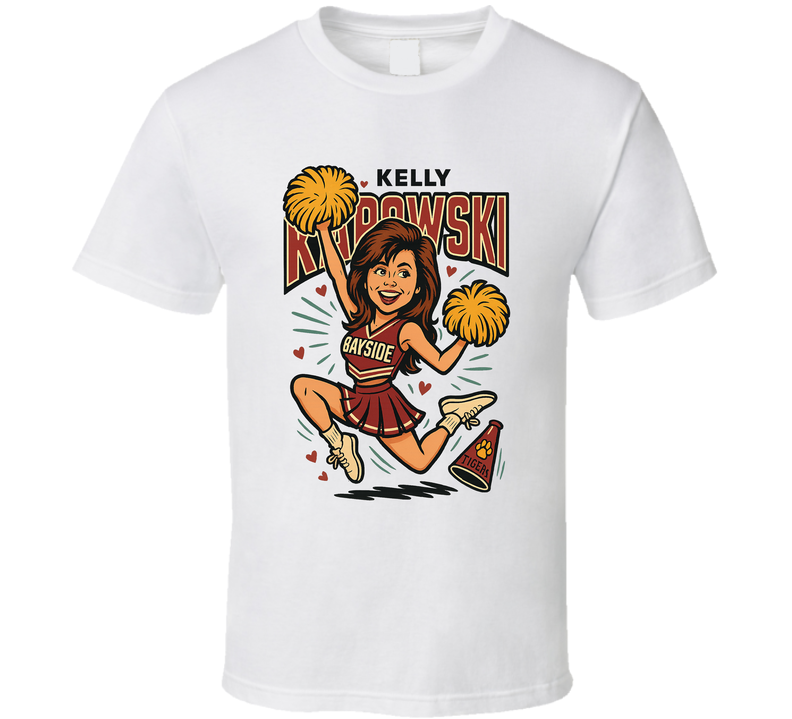 Kelly Kapowski Saved By The Bell Caricature Retro Look Fan T Shirt Kelly Kapowski Saved By The Bell Caricature Retro Look Fan T Shirt