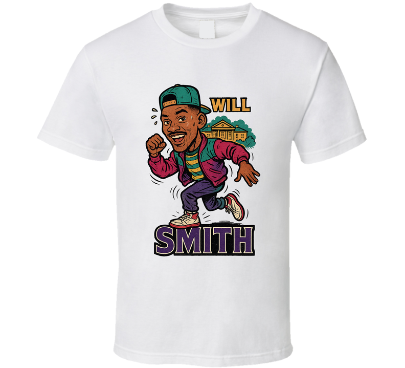 Will Smith The Fresh Prince Of Bel-air Caricature Retro Look Fan T Shirt Will Smith The Fresh Prince Of Bel-air Caricature Retro Look Fan T Shirt