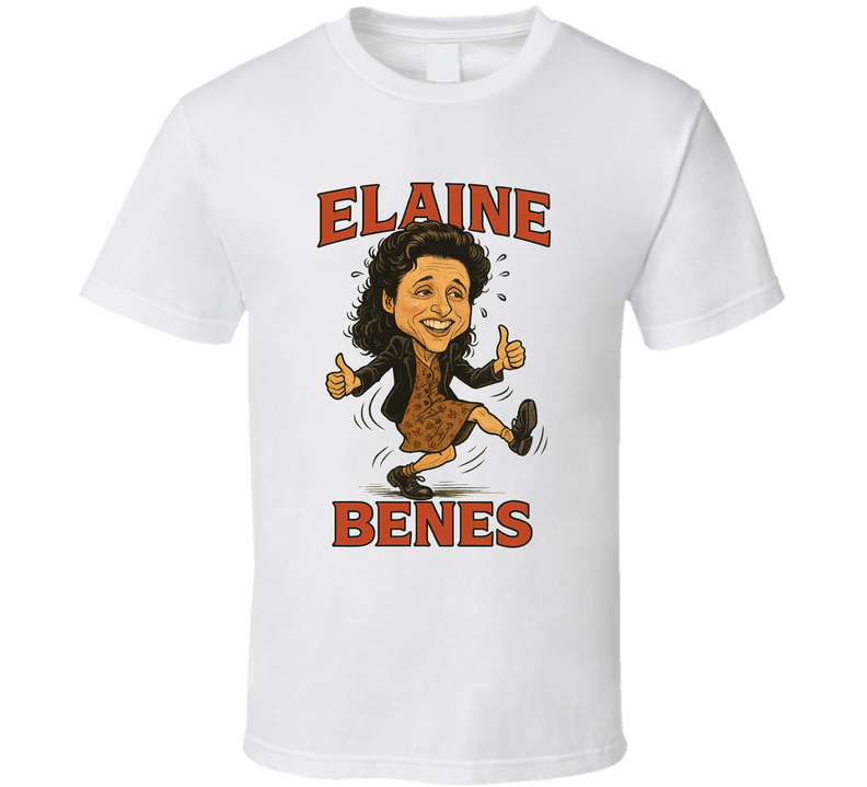 Elaine Benes Bad Dancing Seinfeld Caricature Retro Look Fan T Shirt Elaine Benes Bad Dancing Seinfeld Caricature Retro Look Fan T Shirt