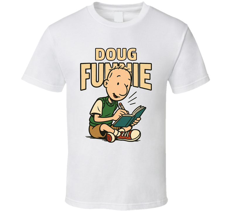 Doug Funnie Doug Tv Series Caricature Retro Look Fan T Shirt Doug Funnie Doug Tv Series Caricature Retro Look Fan T Shirt