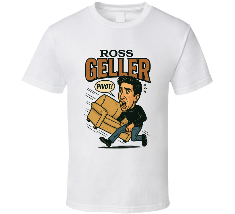 Ross Geller Friends Caricature Retro Look Fan T Shirt Ross Geller Friends Caricature Retro Look Fan T Shirt