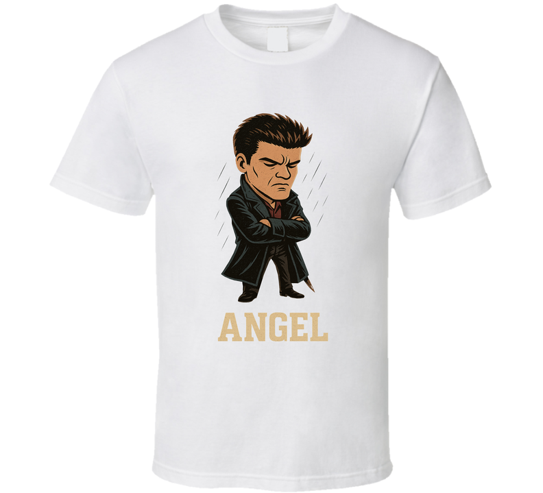 Angel Buffy The Vampire Slayer Tv Show Caricature Retro Look Fan T Shirt Angel Buffy The Vampire Slayer Tv Show Caricature Retro Look Fan T Shirt