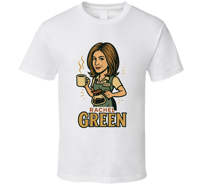 Rachel Green Friends Caricature Retro Look Fan T Shirt Rachel Green Friends Caricature Retro Look Fan T Shirt