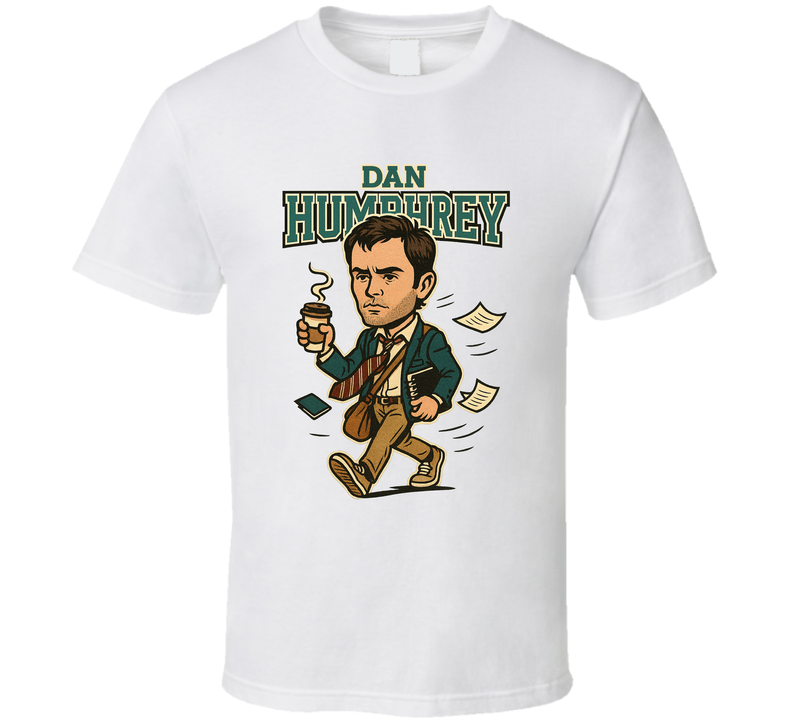 Dan Humphrey Gossip Girl Tv Show Caricature Retro Look Fan T Shirt Dan Humphrey Gossip Girl Tv Show Caricature Retro Look Fan T Shirt