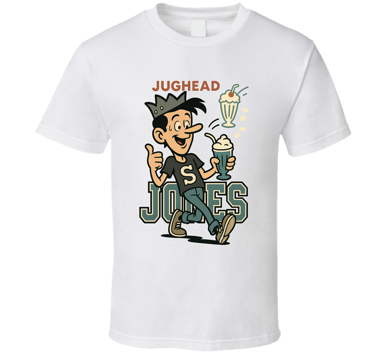 Jughead Jones The Archie Show Tv Show Caricature Retro Look Fan T Shirt Jughead Jones The Archie Show Tv Show Caricature Retro Look Fan T Shirt