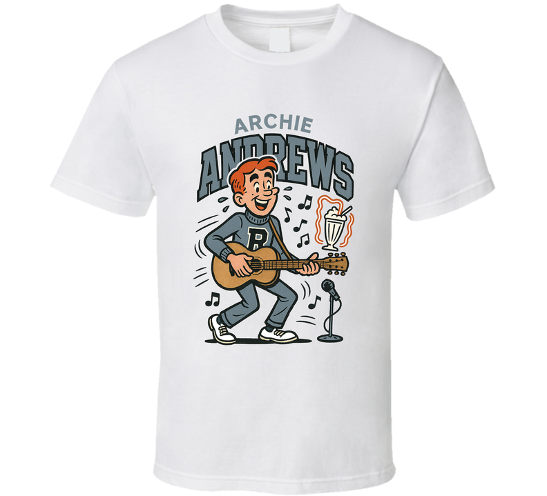 Archie Andrews The Archie Show Tv Show Caricature Retro Look Fan T Shirt Archie Andrews The Archie Show Tv Show Caricature Retro Look Fan T Shirt