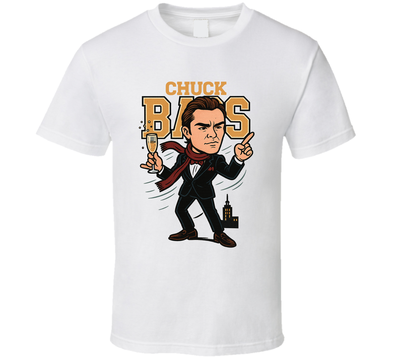 Chuck Bass Gossip Girl Tv Show Caricature Retro Look Fan T Shirt Chuck Bass Gossip Girl Tv Show Caricature Retro Look Fan T Shirt