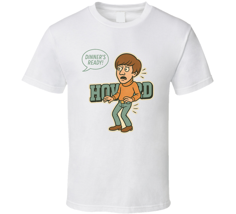 Howard Wolowitz Dinner's Ready The Big Bang Theory Tv Show Caricature Retro Look Fan T Shirt Howard Wolowitz Dinner's Ready The Big Bang Theory Tv Show Caricature Retro Look Fan T Shirt