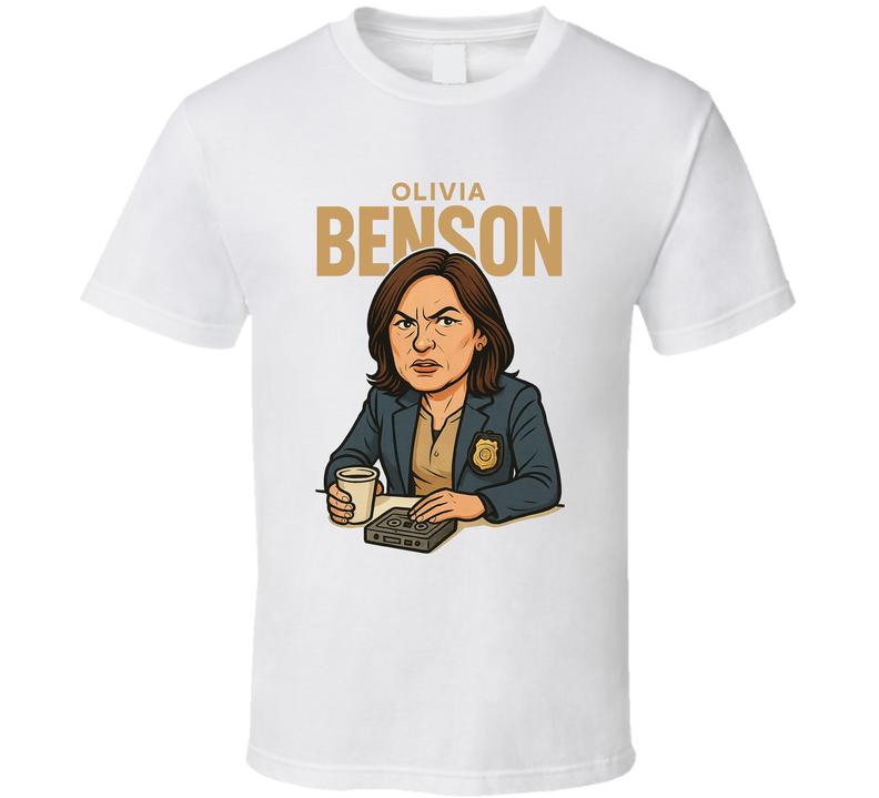 Olivia Benson Law And Order Svu Tv Show Caricature Retro Look Fan T Shirt Olivia Benson Law And Order Svu Tv Show Caricature Retro Look Fan T Shirt