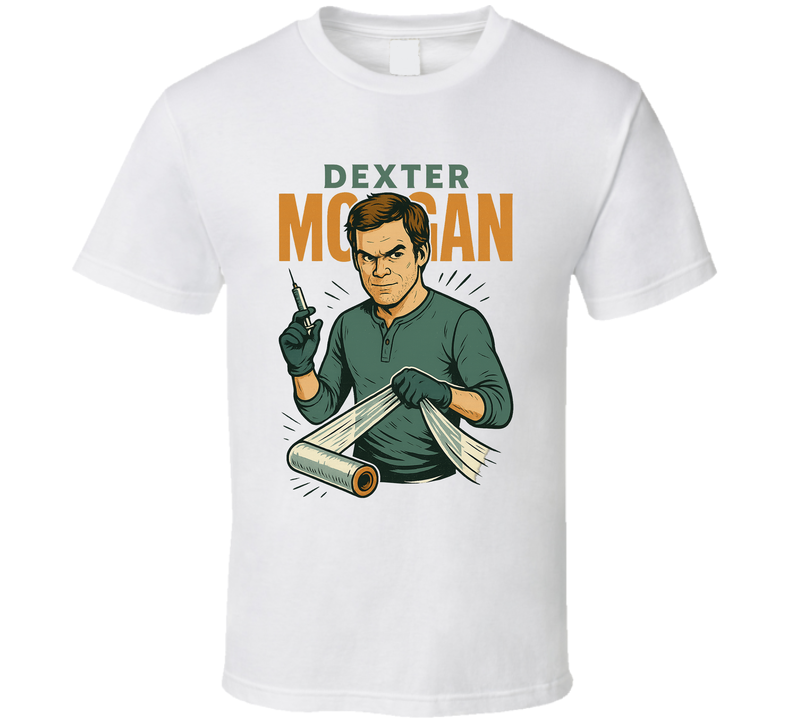 Dexter Morgan Dexter Tv Show Caricature Retro Look Fan T Shirt Dexter Morgan Dexter Tv Show Caricature Retro Look Fan T Shirt