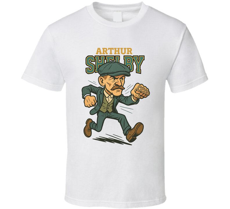 Arthur Shelby Peaky Blinders Tv Show Caricature Retro Look Fan T Shirt