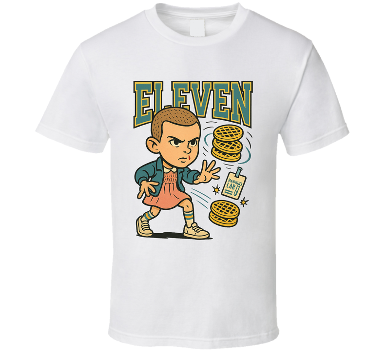 Eleven Stranger Things Tv Show Caricature Retro Look Fan T Shirt