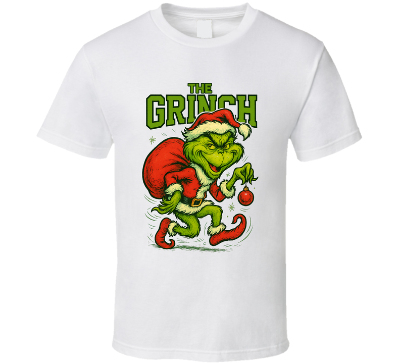 The Grinch How The Grinch Stole Christmas Movie Retro Look Caricature T Shirt