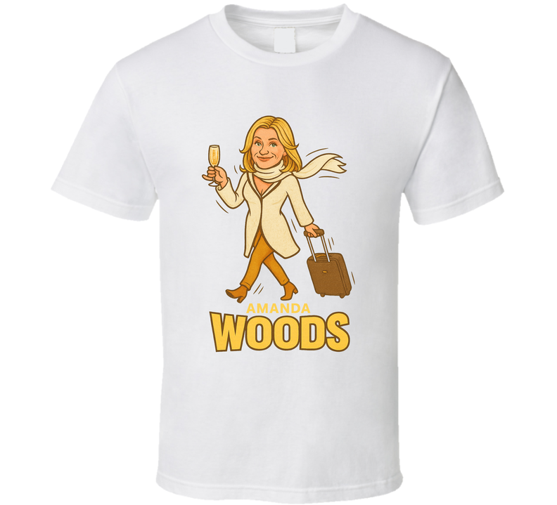 Amanda Woods Office Christmas Party Christmas Movie Retro Look Caricature T Shirt