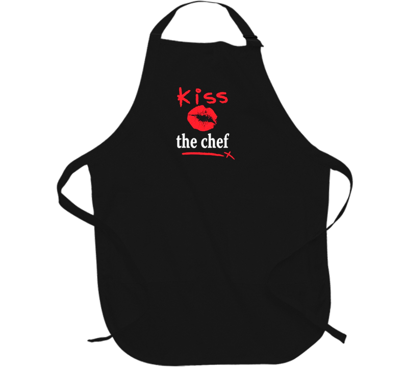 Kiss the Chef Apron Father's Day perfect present BBQ Grill barbeque barbecue Graphic Apron gifts  