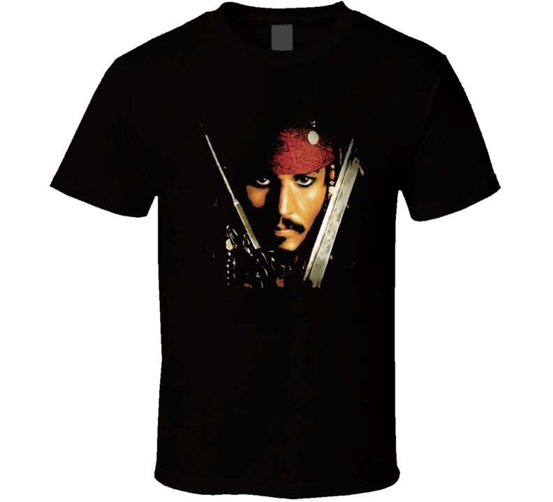Pirates of the Carabbean Jack Sparrow t-shirt movie swag Depp film Pirates of the Carabbean Jack Sparrow t-shirt movie swag Depp film
