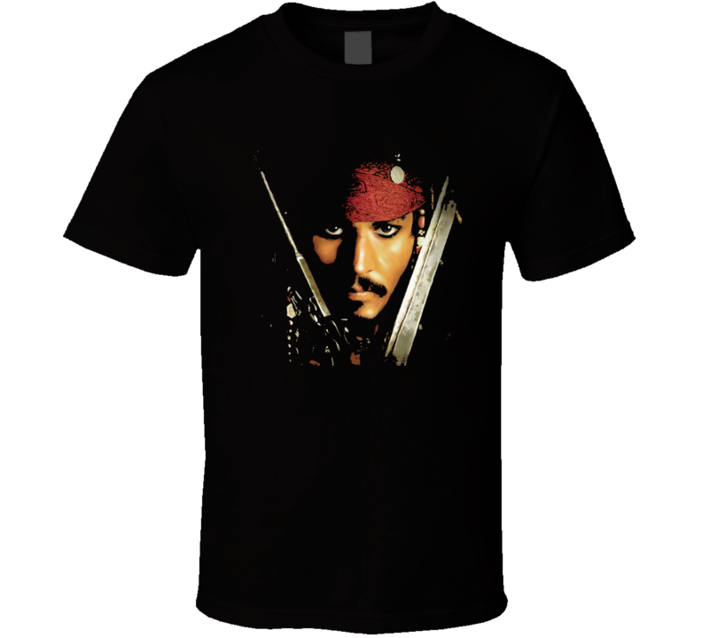 Pirates of the Carabbean Jack Sparrow t-shirt movie swag Depp film