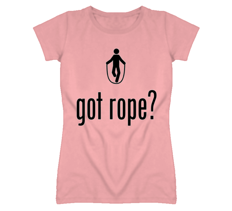 Got Rope t-shirt got milk style skipping rope jump rope