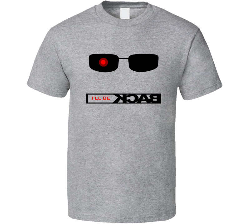 Terminator movie t-shirt COOL minimalist design I'll be back Arnold Schwarzenegger films Terminator movie t-shirt COOL minimalist design I'll be back Arnold Schwarzenegger films