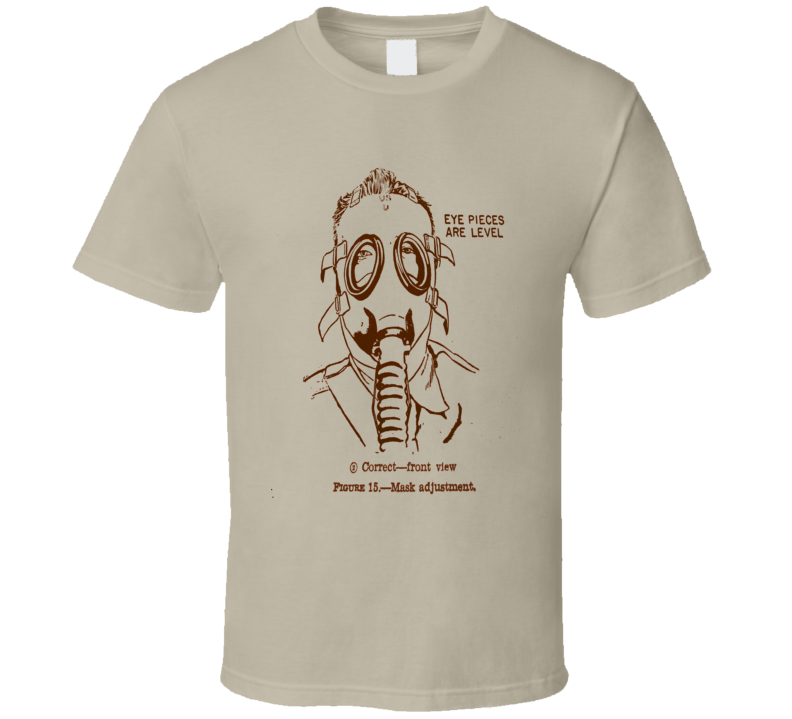 Gas Mask T-Shirt Retro Handbook Adjustment COOL Pilot Style Gas Attack War RETRO STYLES Gas Mask T-Shirt Retro Handbook Adjustment COOL Pilot Style Gas Attack War RETRO STYLES