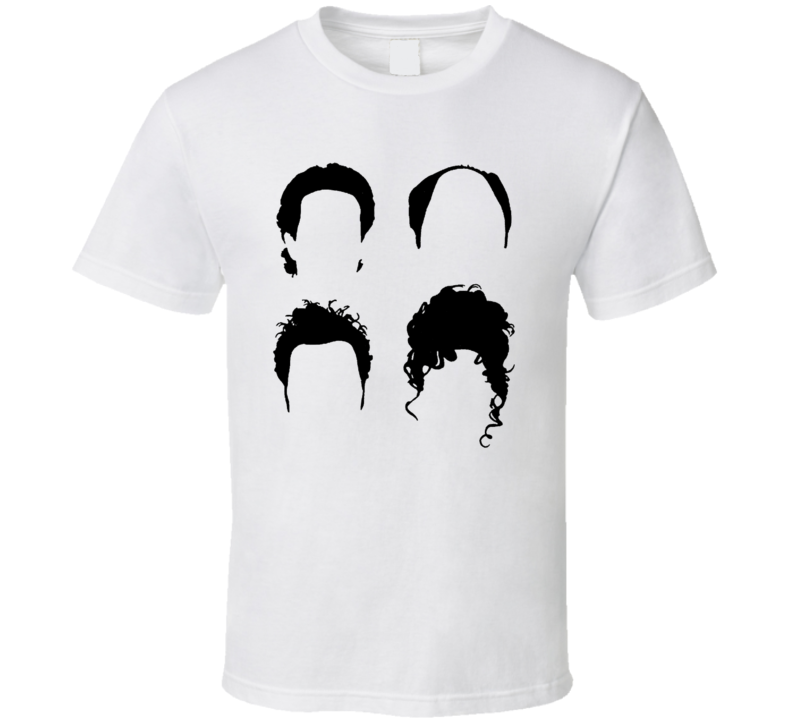 Seinfeld Funny t-shirt Head hair outline Jerry George Kramer Elaine funny tv show shirts