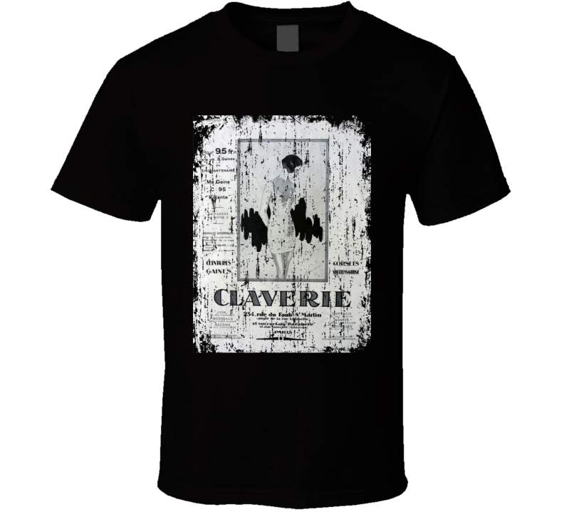 Claverie Vintage Ad Poster Distressed T Shirt