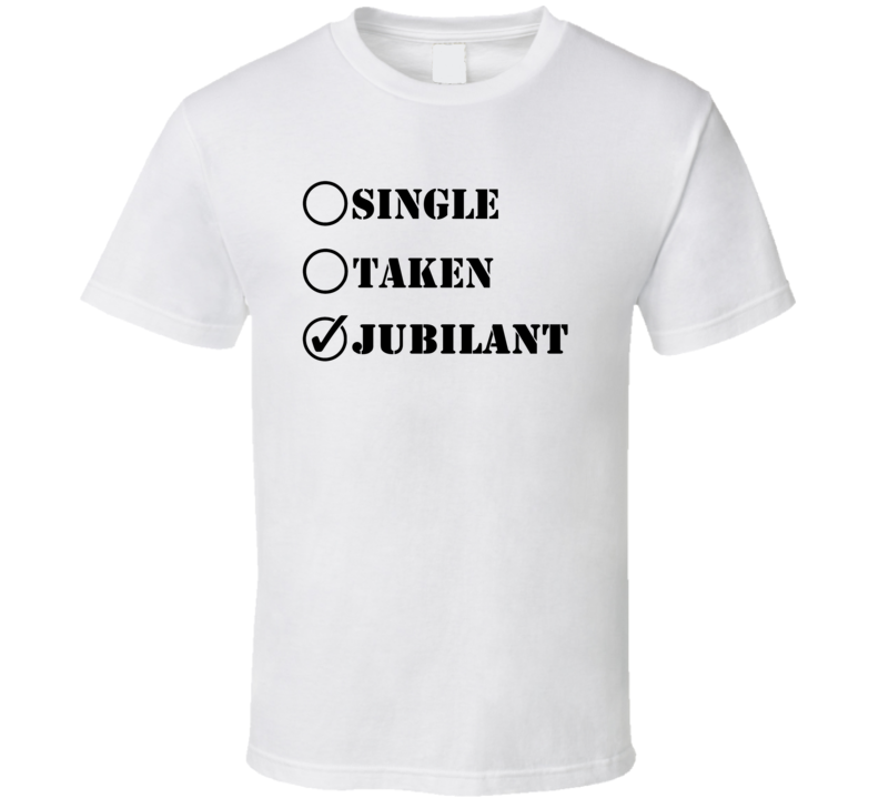 Single Taken Jubilant Stylish White T Shirt