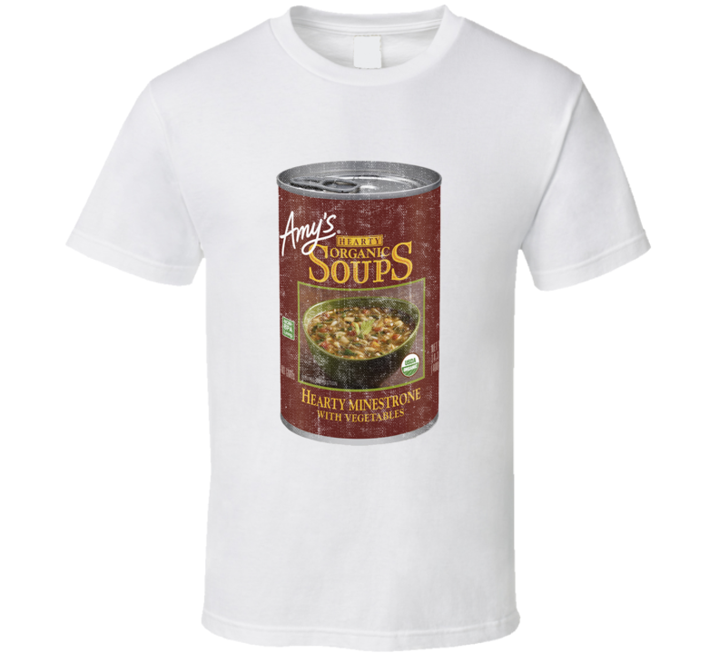 Amy's Hearty Minstrone Soup Fan Distressed Grunge Aged Look T Shirt