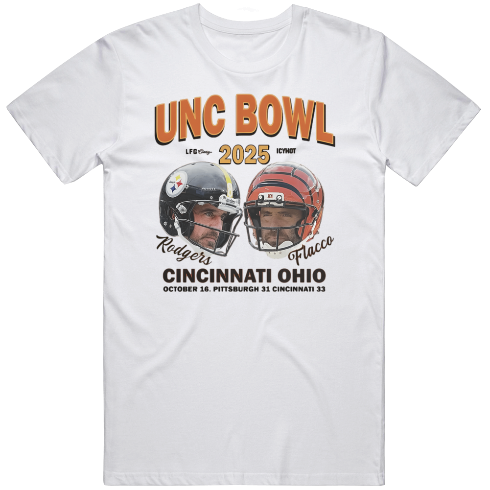 Unc Bowl "joe Flacco Vs Aaron Rodgers" T Shirt Unc Bowl "joe Flacco Vs Aaron Rodgers" T Shirt
