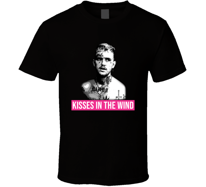 Kisses In The Wind Lil Peep Song Lyric Emo Goth Rapper Fan Memorial T 