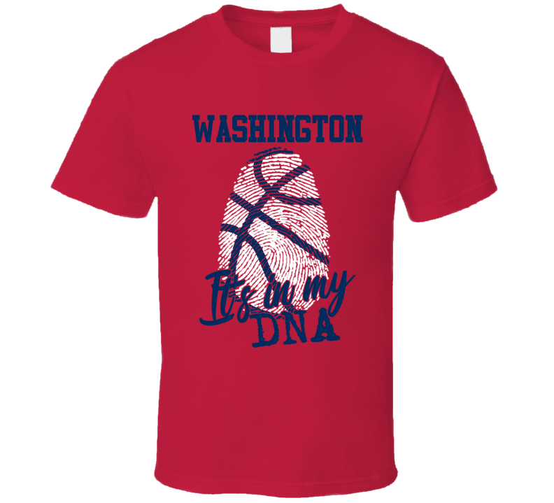 It's In My Dna Washington Basketball Fingerprint T Shirt