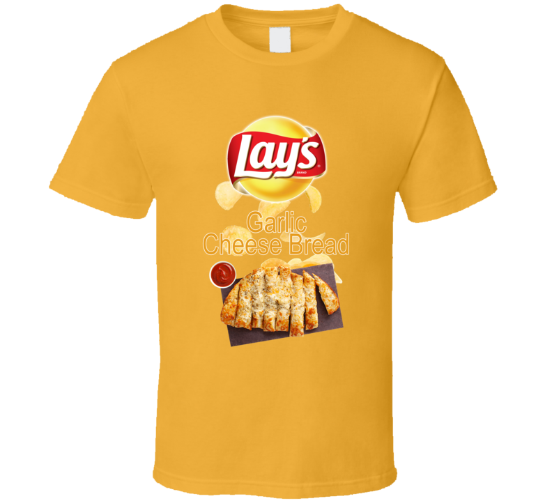 Garlic Cheese Bread Lay's Potato Chip Flavor Parody T Shirt