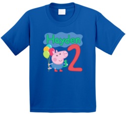 Peppa Pig George Pig Birthday Name Age T Shirt 34403678