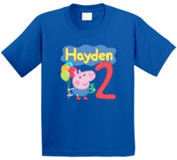 George Pig Peppa Pig Birthday Name Age T Shirt 34407468
