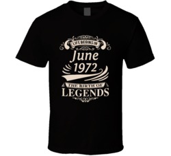 The Birth Of Legends June 1972 T Shirt 35102481