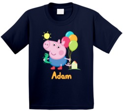 Peppa Pig George Fan Customized With Name Adam T Shirt 37984184
