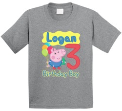 Peppa Pig 3rd Birthday Fan T Shirt 39270040