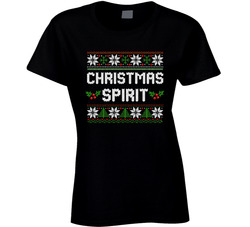 Couple Christmas Sweater - Christmas Spirit Ladies T Shirt 40357728