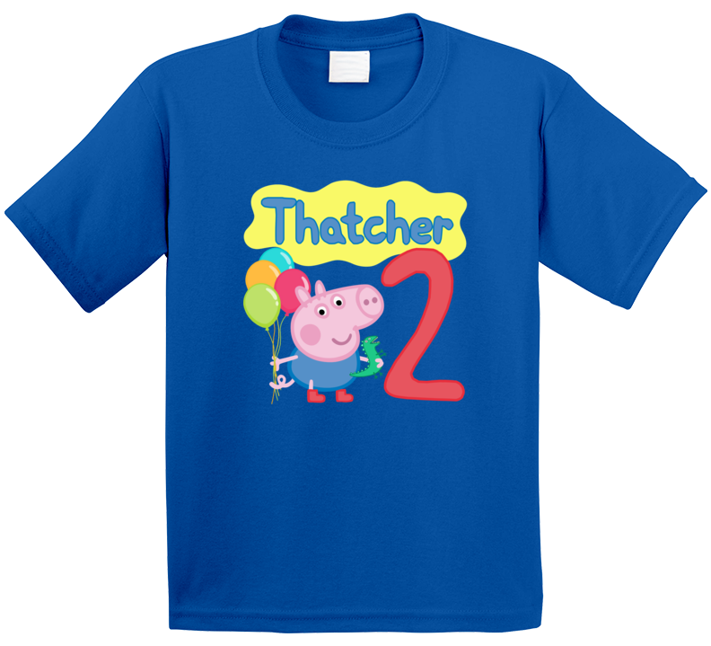 George Peppa Pig - Birthday Name And Age T Shirt George Peppa Pig - Birthday Name And Age T Shirt