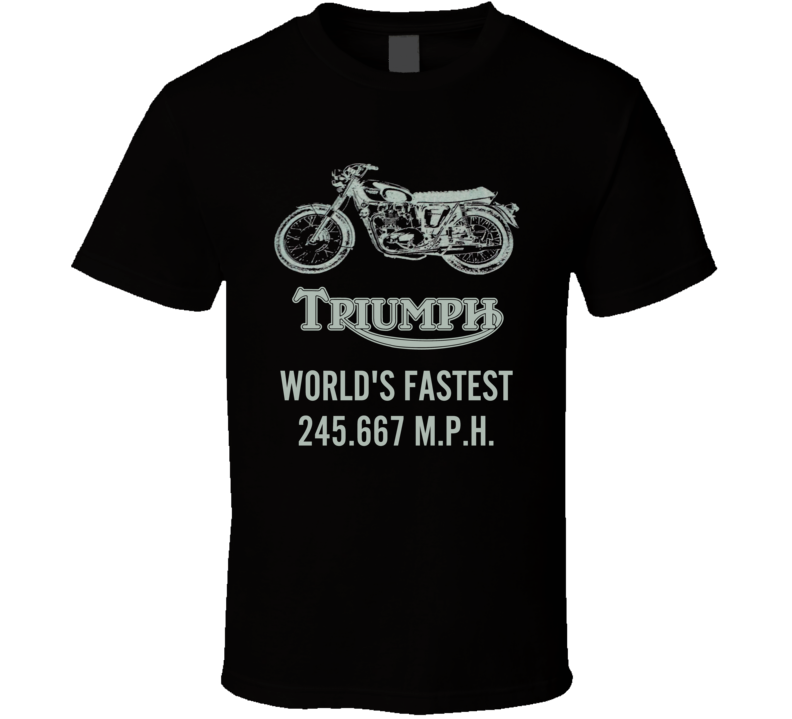 Triumph World's Fastest 245.667 M.p.h. T Shirt Triumph World's Fastest 245.667 M.p.h. T Shirt