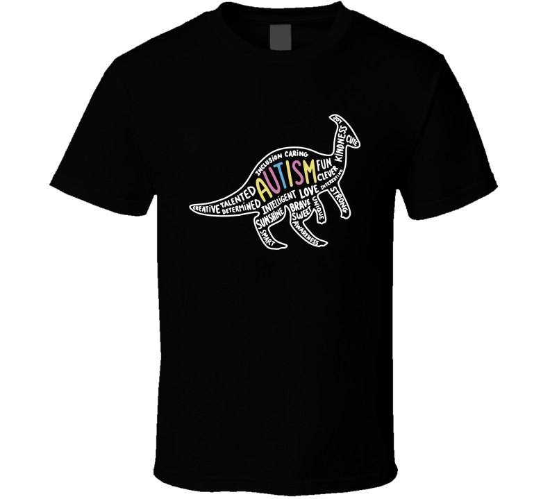 Traits Of Autism - Dinosaur Theme T Shirt