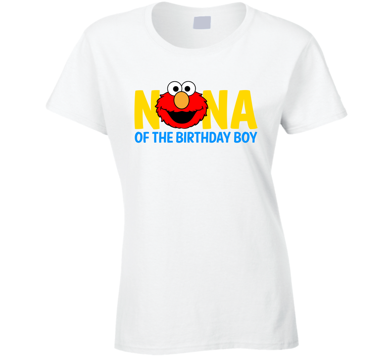 Elmo Birthday - Nana Of The Birthday Boy Ladies T Shirt