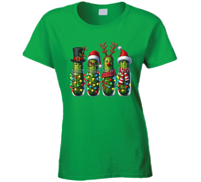 All I Want For Christmas Is Pickles Ladies T Shirt