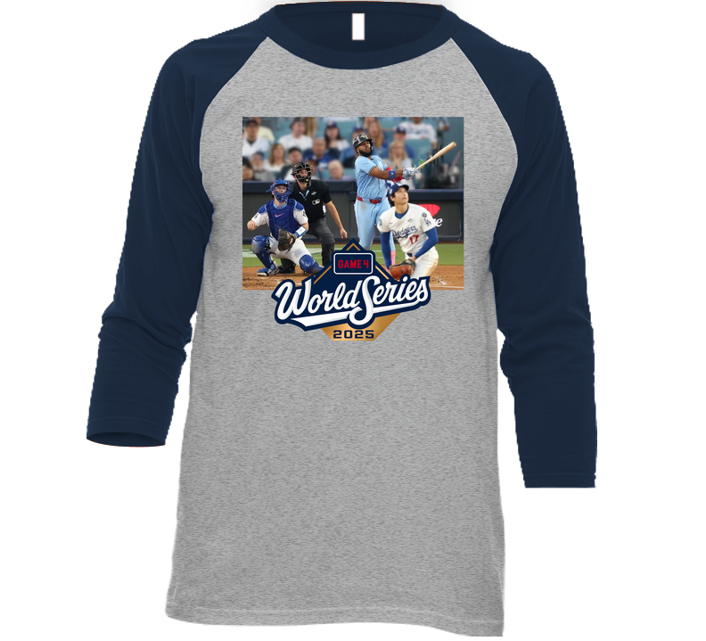 Guerrero Jr / Ohtani Game 4 Home Run World Series Raglan 3/4 Sleeve Shirt